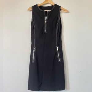 Vintage Zara Black zipper mini dress